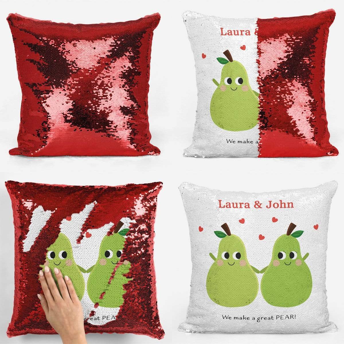 Great Pear Sequin Magic Cushion